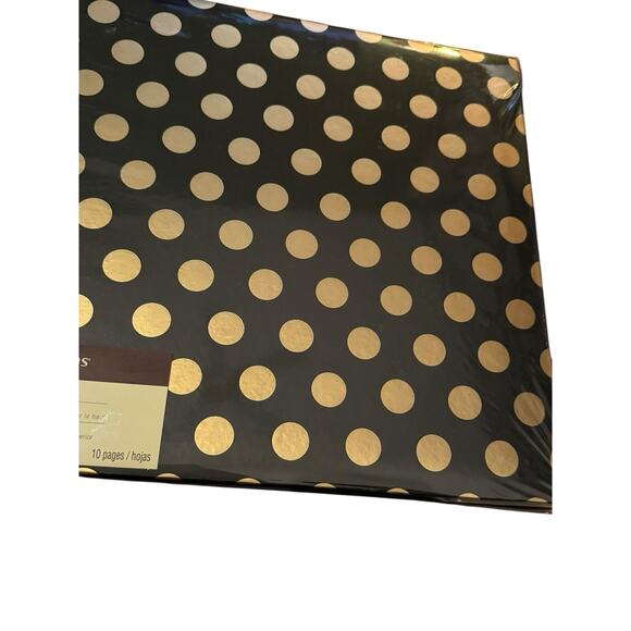 Recollections Scrapbook Photo Memory Book Album 12x12 Black Gold Polka Dot NEW - Picture 2 of 6